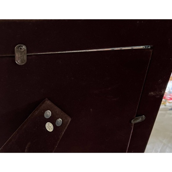 Vintage Handmade Butterfly Wreath Cross Stitch Gold Framed Wall/Stand Decor - Picture 9 of 9